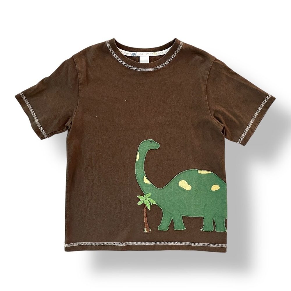 Janie & Jack | Wrap-Around Dinosaur Appliqué Tee (5) 🦕